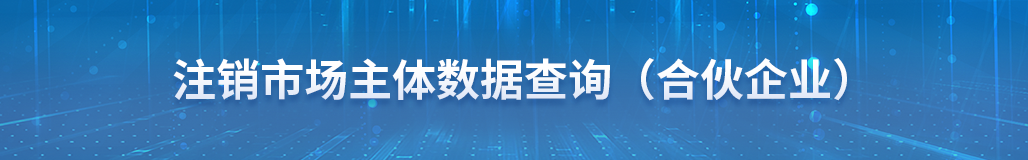 市场监督管理局-注销市场主体数据查询（合伙企业）